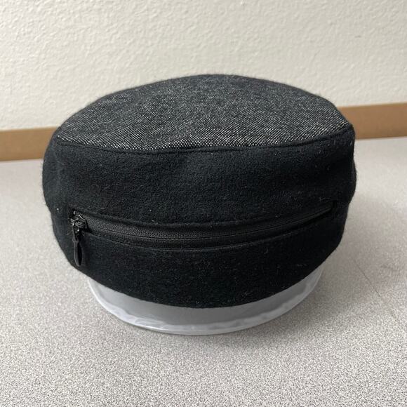 Yohji Yamamoto Adidas Y3 Flat Cap Hat Womens Small 28cm Black Grey Driving - Picture 7 of 8